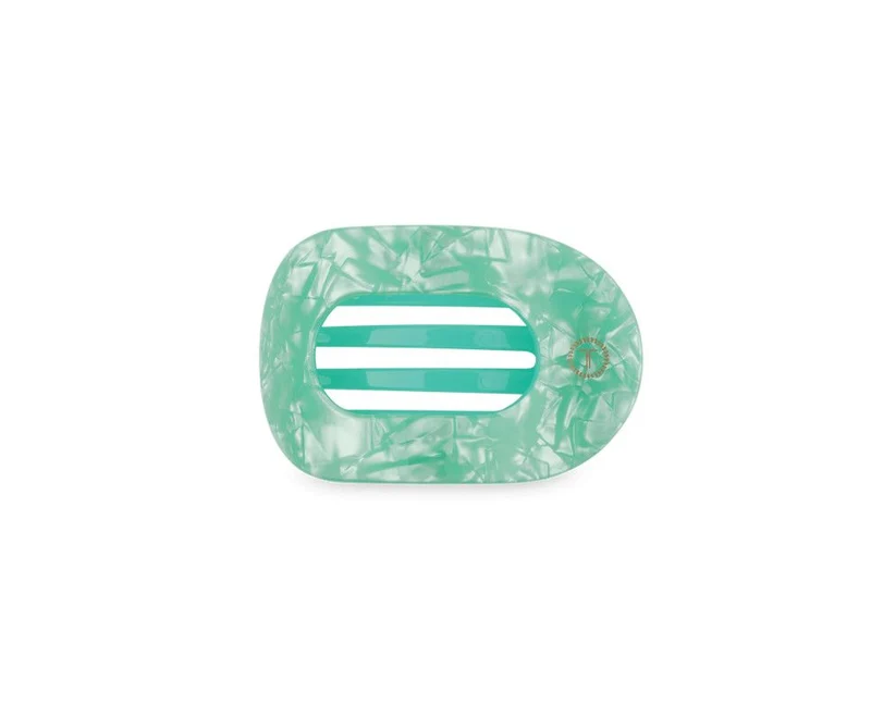 Small Teleties Flat Round Hair Clip Spring Splash Durable Accessory