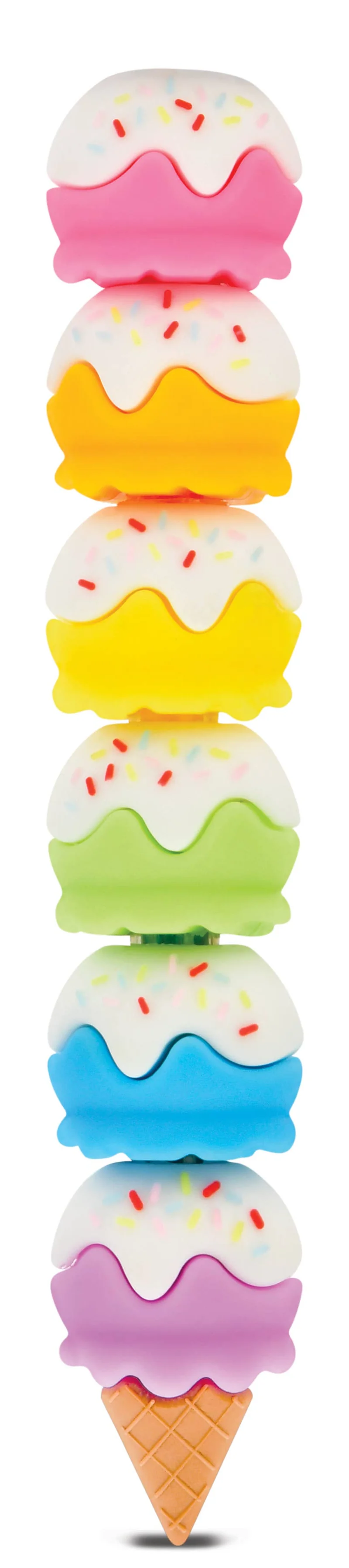 Iscream Stackable Ice Cream Markers 6-Pack Stationery Set