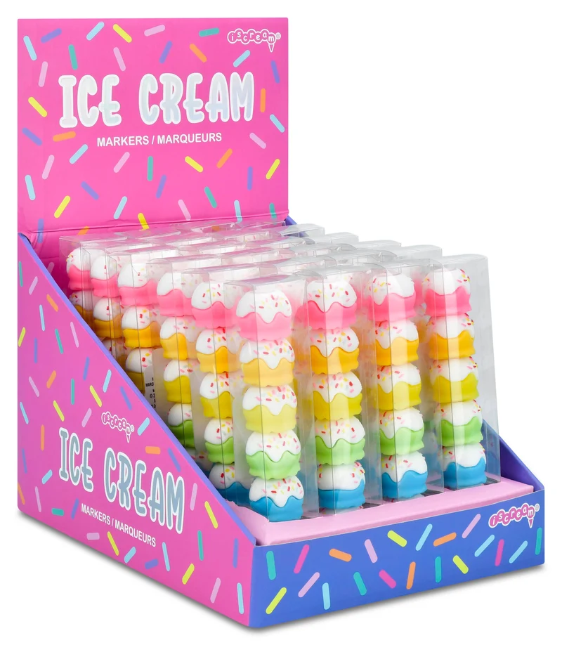 Iscream Stackable Ice Cream Markers 6-Pack Stationery Set