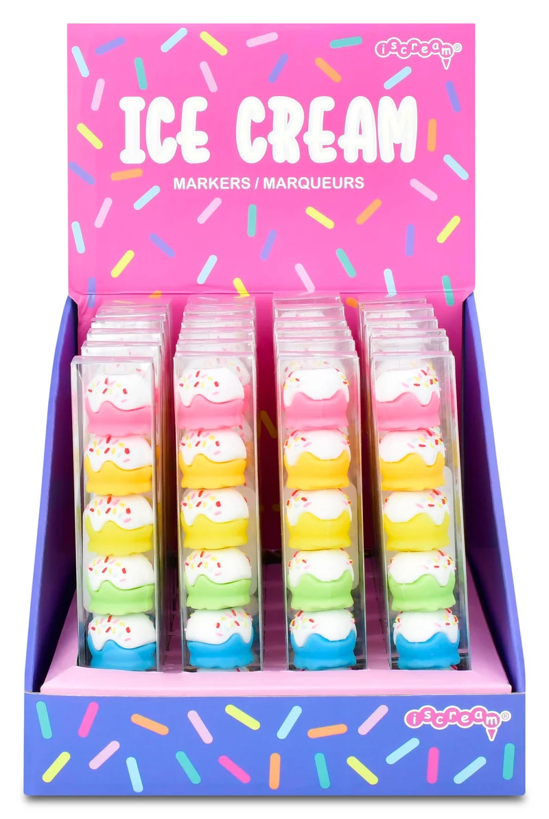 Iscream Stackable Ice Cream Markers 6-Pack Stationery Set