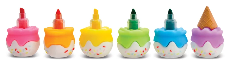 Iscream Stackable Ice Cream Markers 6-Pack Stationery Set