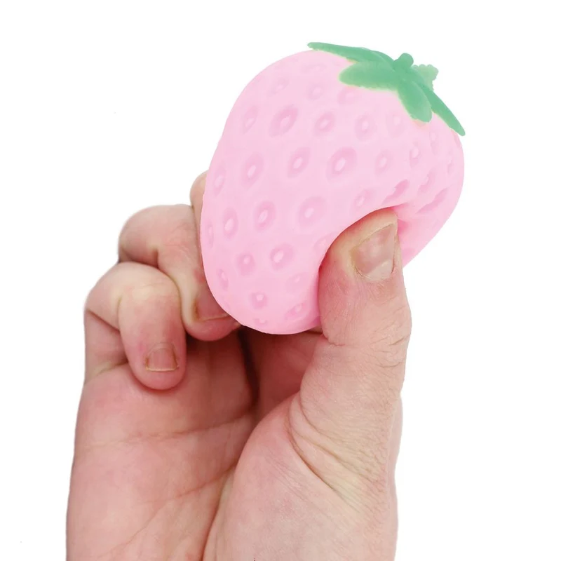 Keycraft Squidgy Strawberry Pastel Fidget Toy