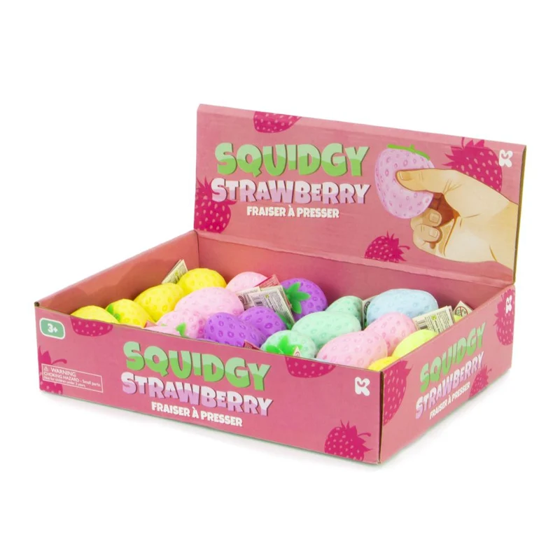 Keycraft Squidgy Strawberry Pastel Fidget Toy