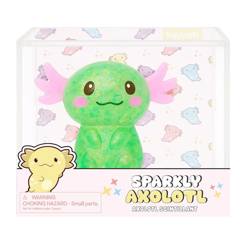 Keycraft Sparkly Squishy Axolotl Sensory Toy Glitter