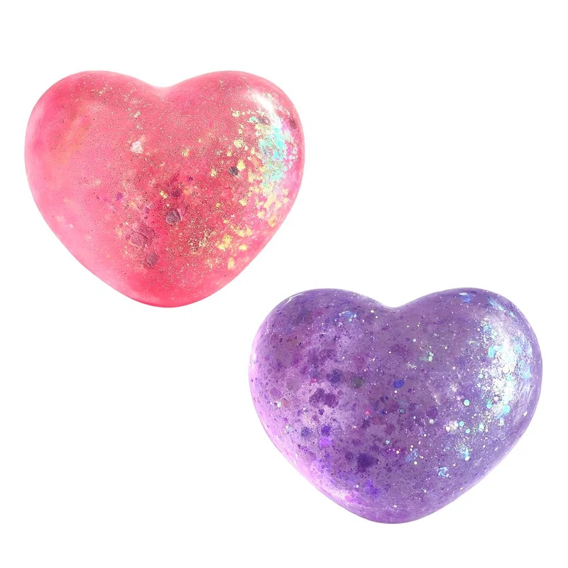 Keycraft Sparkly Squishy Heart Glitter Sensory Toy
