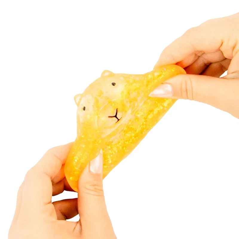 Keycraft Sparkly Squishy Capybara Sensory Toy Glitter Finish