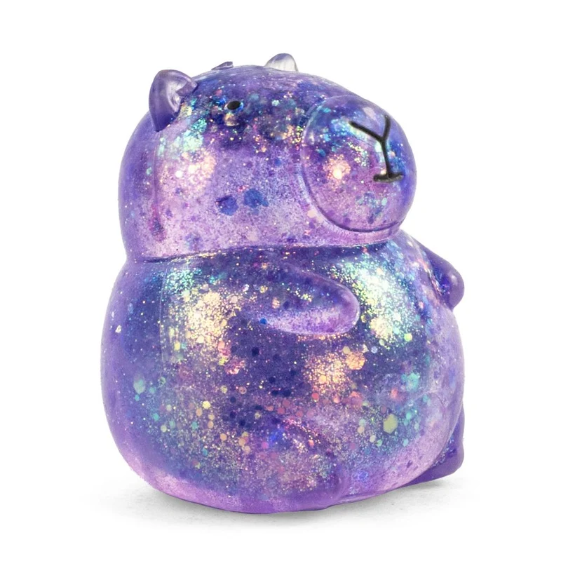 Keycraft Sparkly Squishy Capybara Sensory Toy Glitter Finish