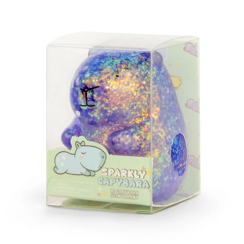 Keycraft Sparkly Squishy Capybara Sensory Toy Glitter Finish