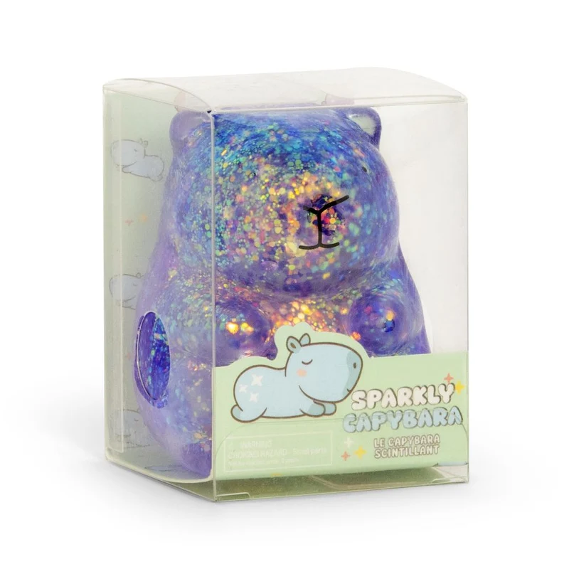 Keycraft Sparkly Squishy Capybara Sensory Toy Glitter Finish