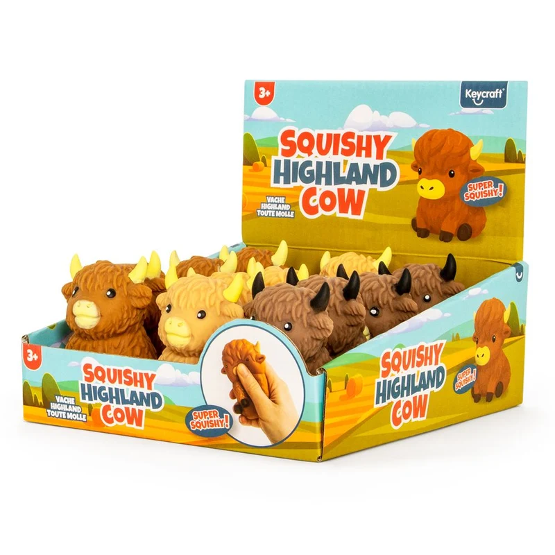 Keycraft Squishy Highland Cow Soft Sensory Toy