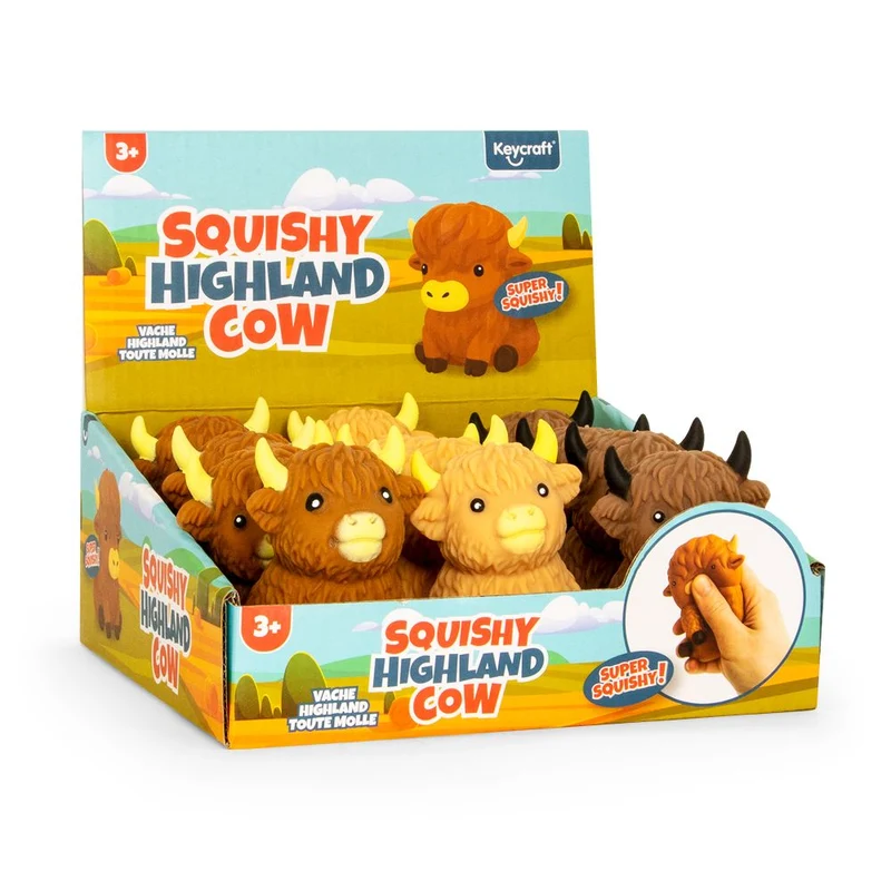 Keycraft Squishy Highland Cow Soft Sensory Toy
