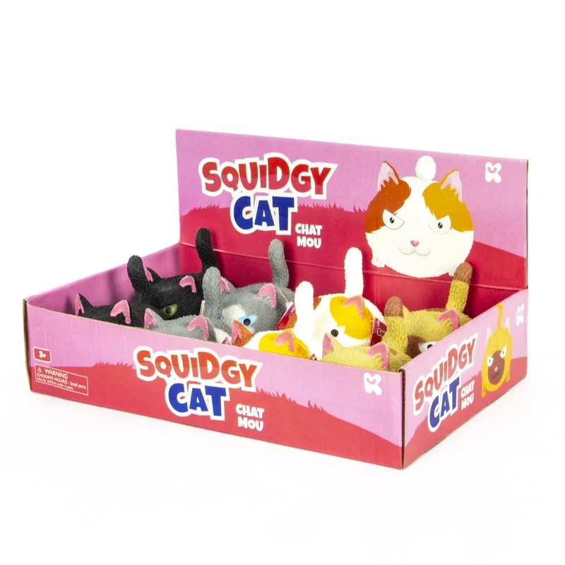 Keycraft Squidgy Cat Soft Novelty Fidget Toy For Stress Relief