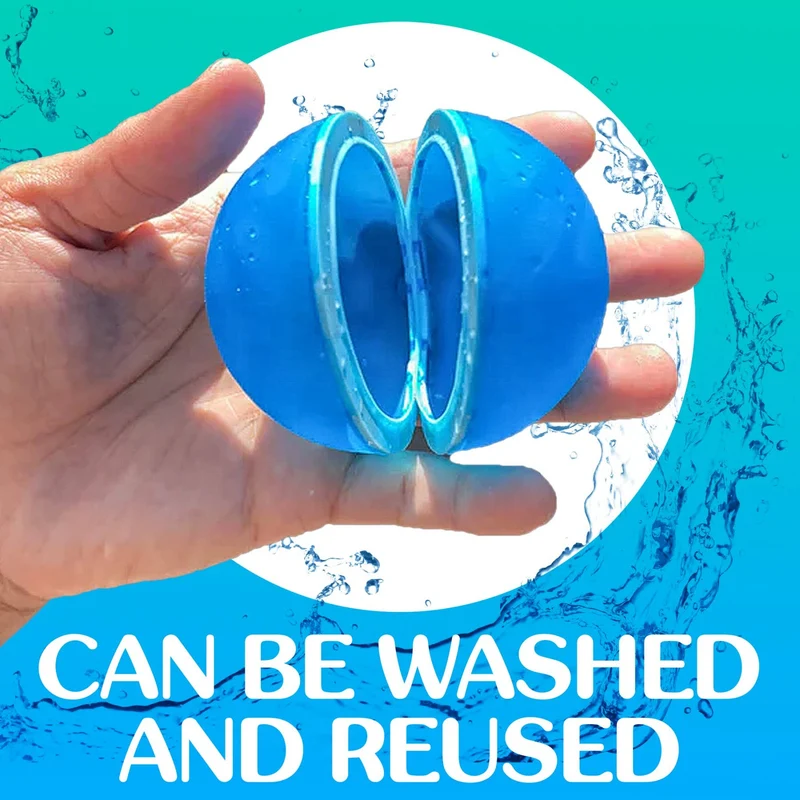 Magnetic Reusable Water Balloons Quick Fill Refillable 6PC