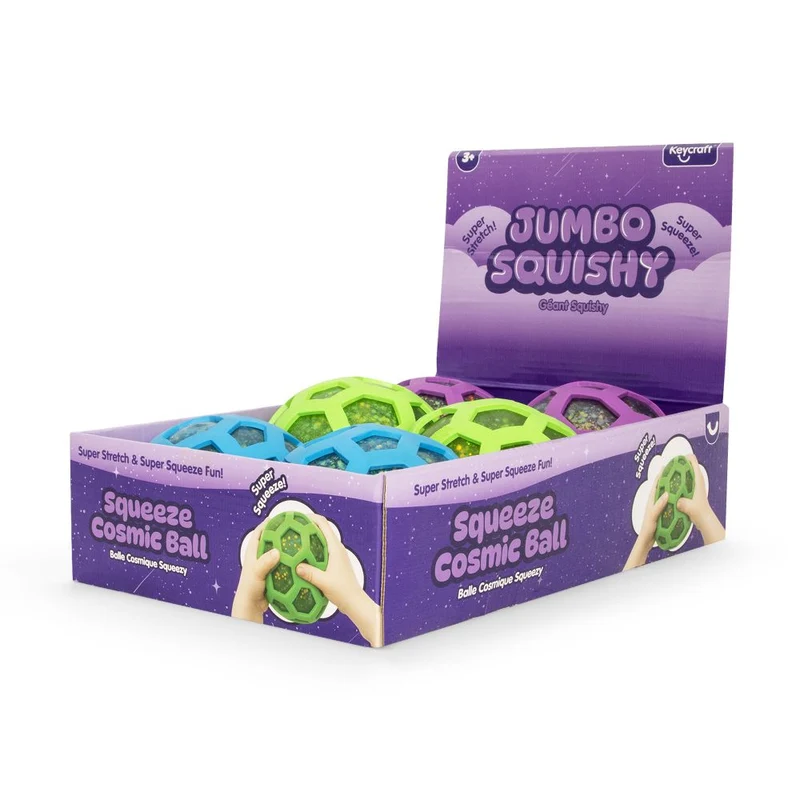 Keycraft Jumbo Squishy Cosmic Ball Glitter Sensory Toy