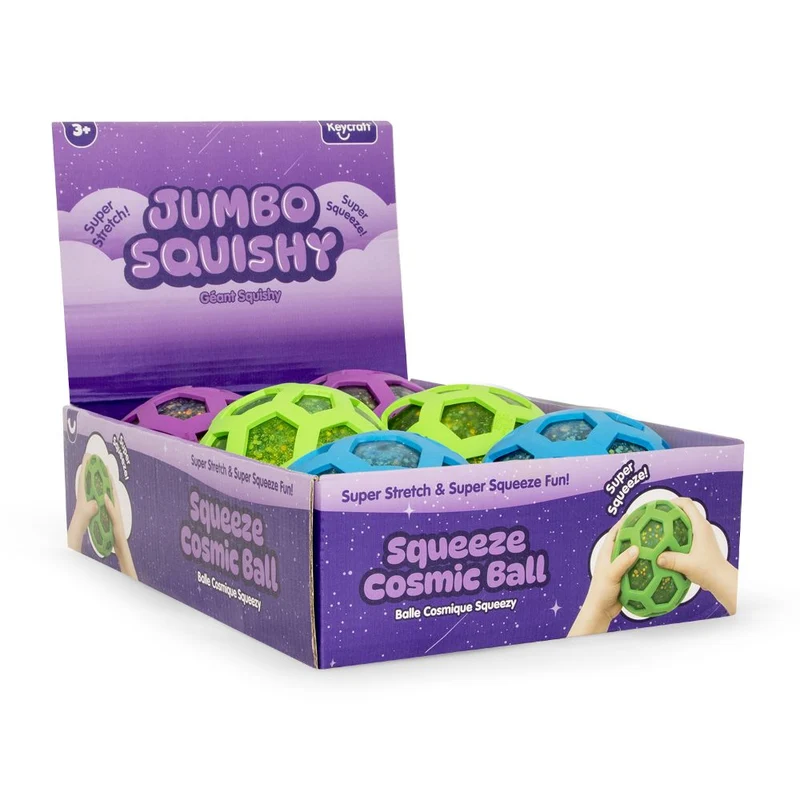 Keycraft Jumbo Squishy Cosmic Ball Glitter Sensory Toy