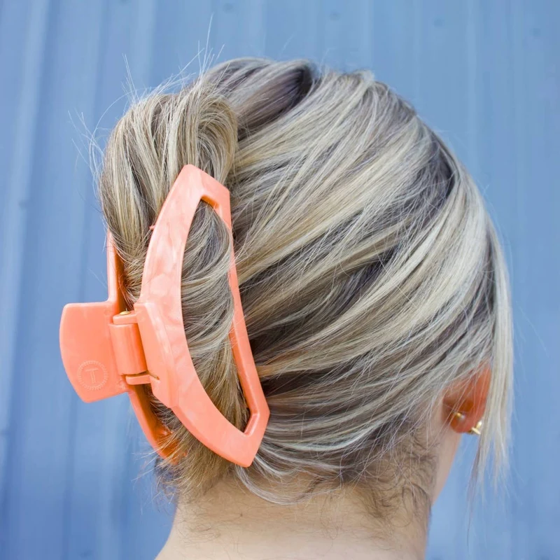 Teleties Open Large Claw Hair Clip Dreamsicle