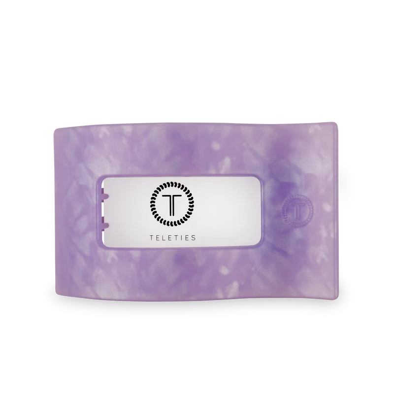 TELETIES Flat Rectangle Hair Clip Large Lavender Mist