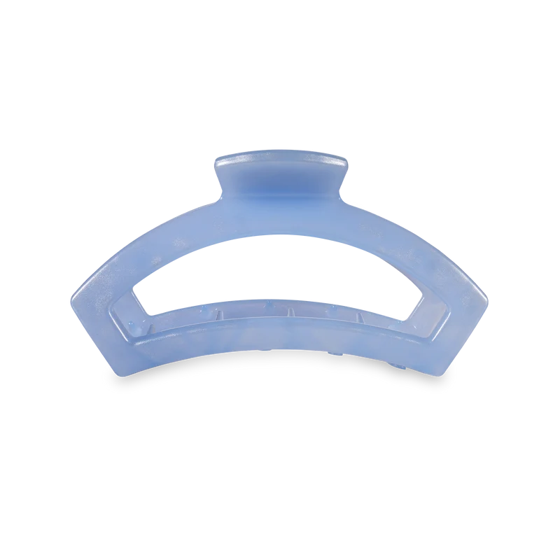 TELETIES Open Claw Hair Clip Small Bendable Teeth Blue Lagoon