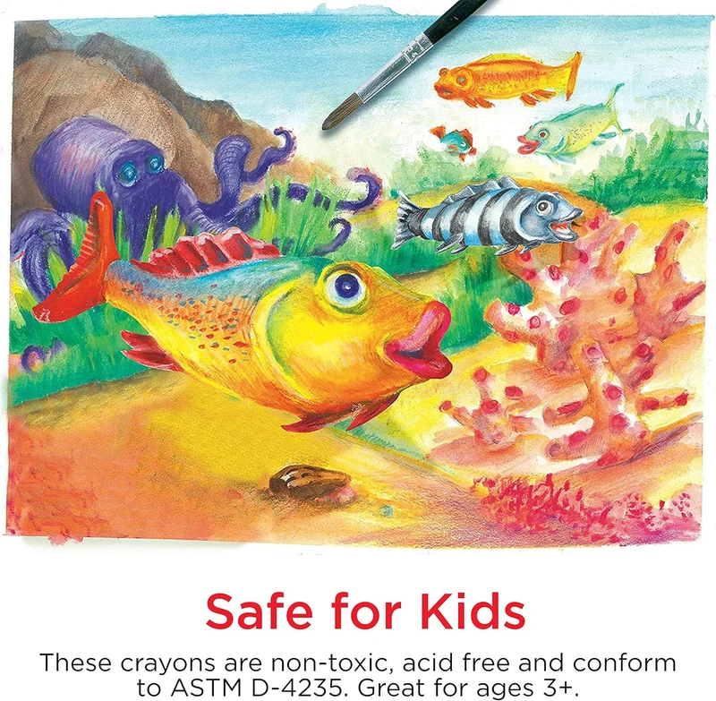 Faber-Castell Watercolor Crayons 15 Colors with Paint Brush