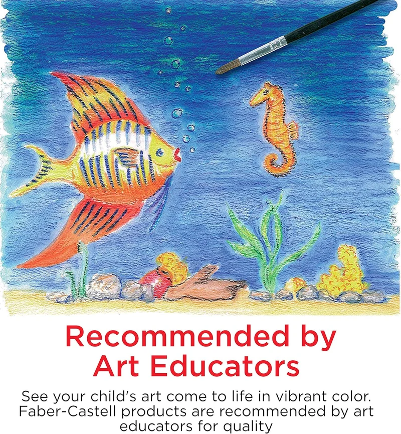 Faber-Castell Watercolor Crayons 15 Colors with Paint Brush