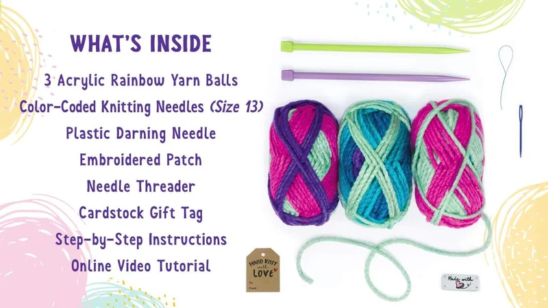 Creativity for Kids Learn to Knit Pocket Scarf Craft Kit