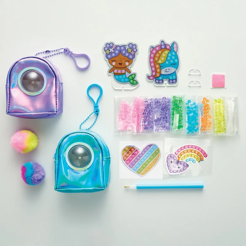 Creativity For Kids Bubble Gem Backpack Keychain Craft Kit