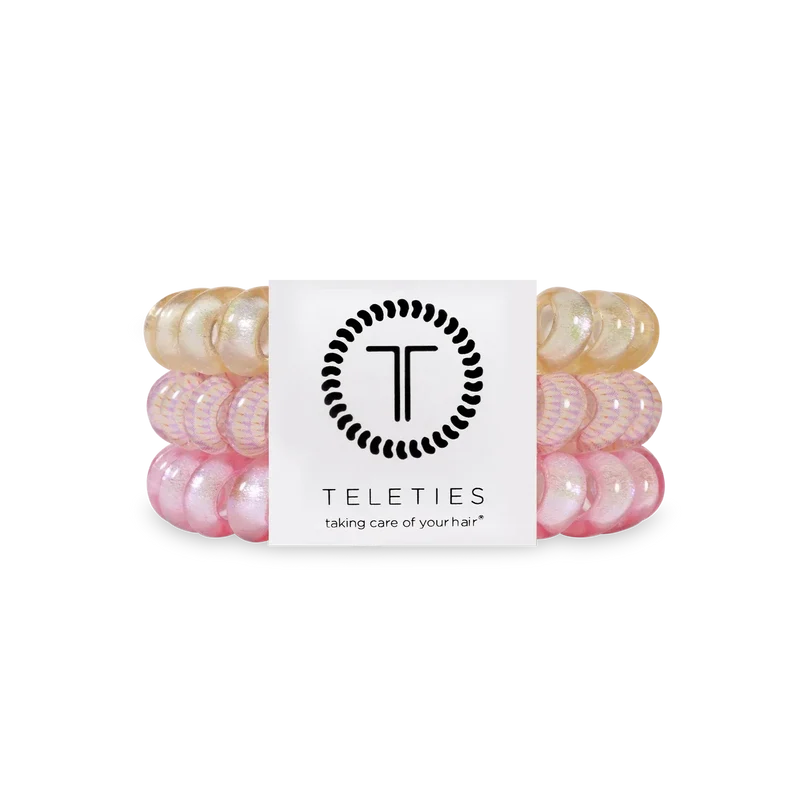 Meadow Mist Teleties Large Hair Tie Coil Strong Grip 3 Pack