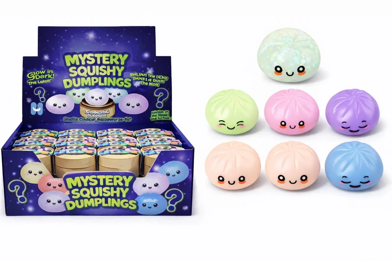 Single 4" Mystery Squishy Dumpling - Glow in the Dark