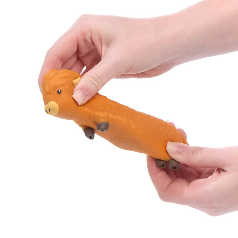 Two's Company Highland Cow Stretch & Mold Toy 24 Piece Set