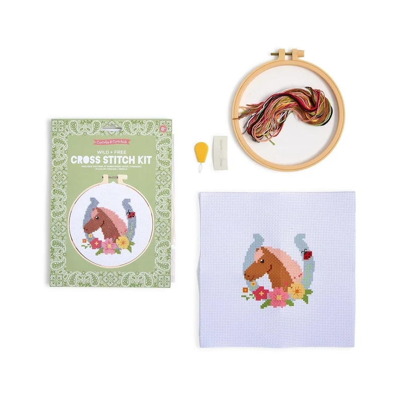 Wild & Free Cross Stitch Embroidery Craft Kit