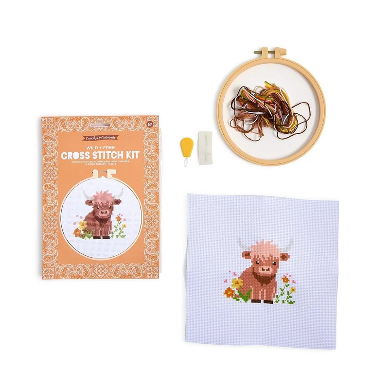 Wild & Free Cross Stitch Embroidery Craft Kit