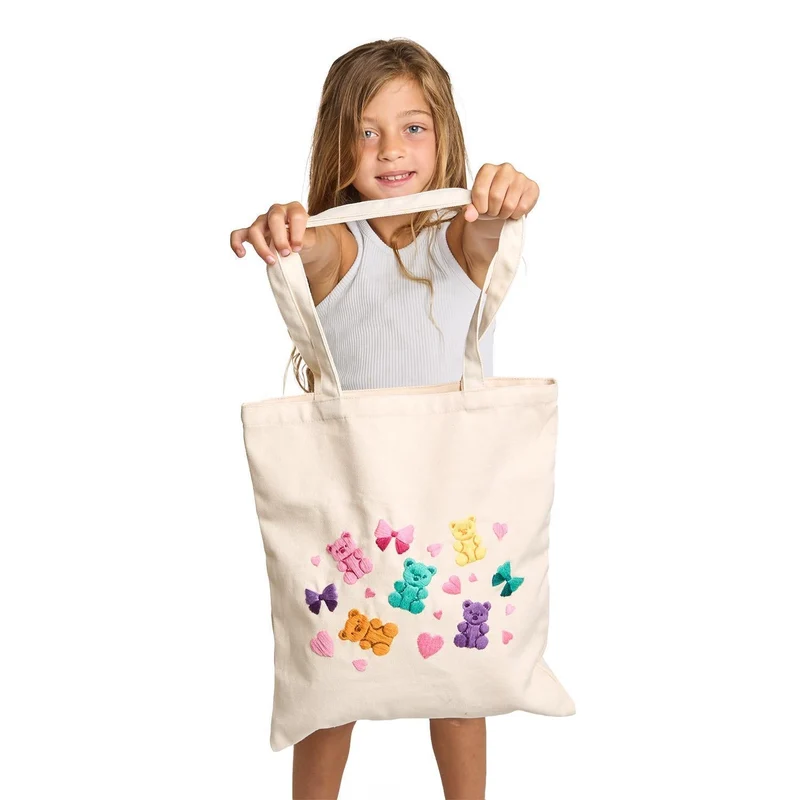 Crafty Nook Embroidery Tote Bag Kit with Hoop and Threads