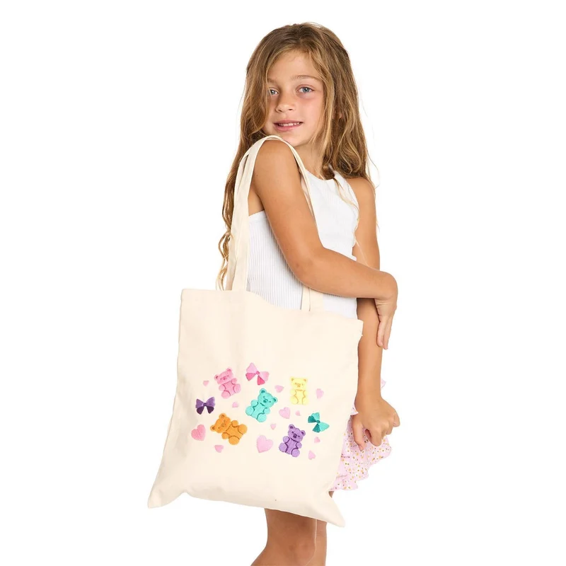 Crafty Nook Embroidery Tote Bag Kit with Hoop and Threads