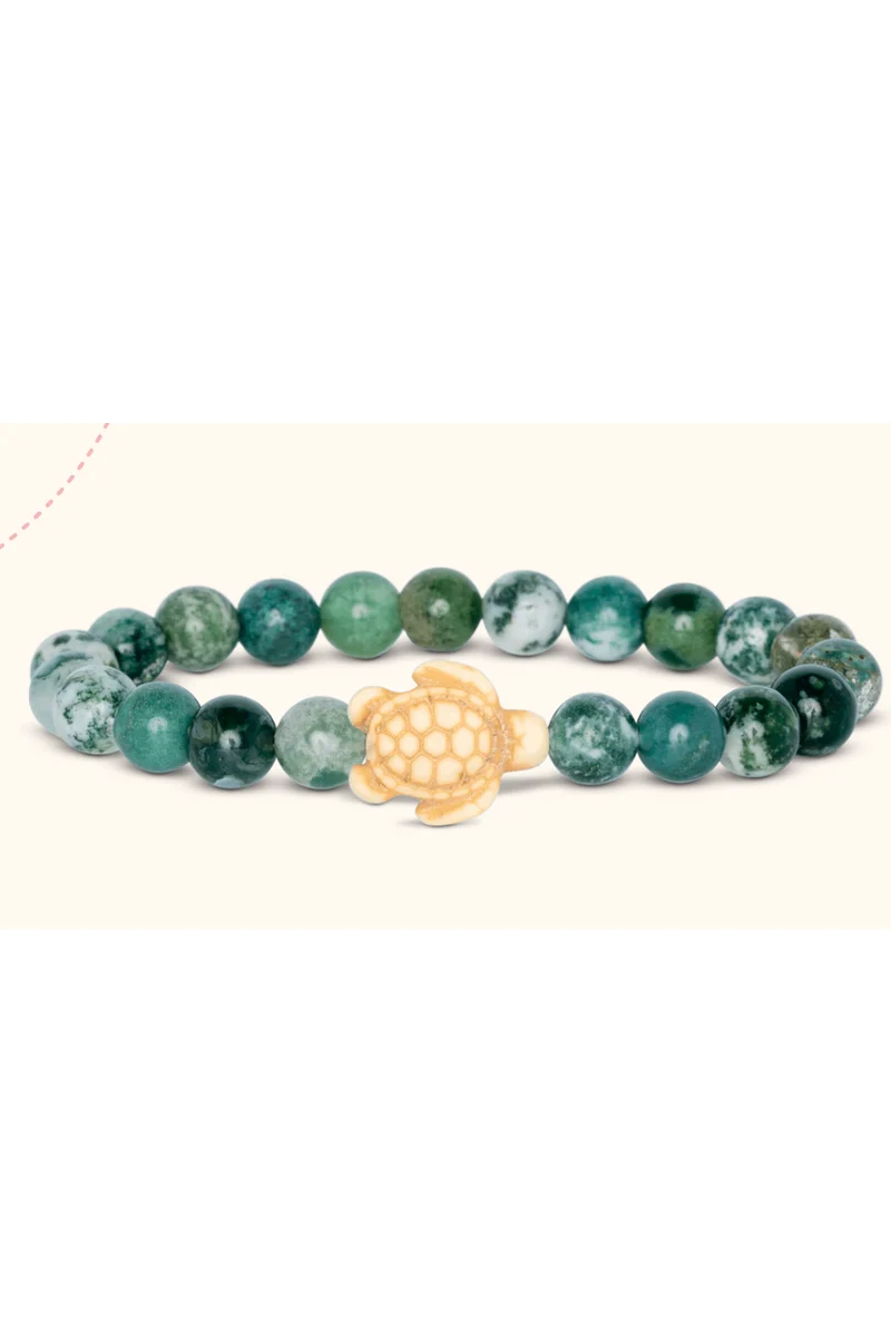 Fahlo Journey Sea Turtle Tracking Bracelet in Seagrass Green