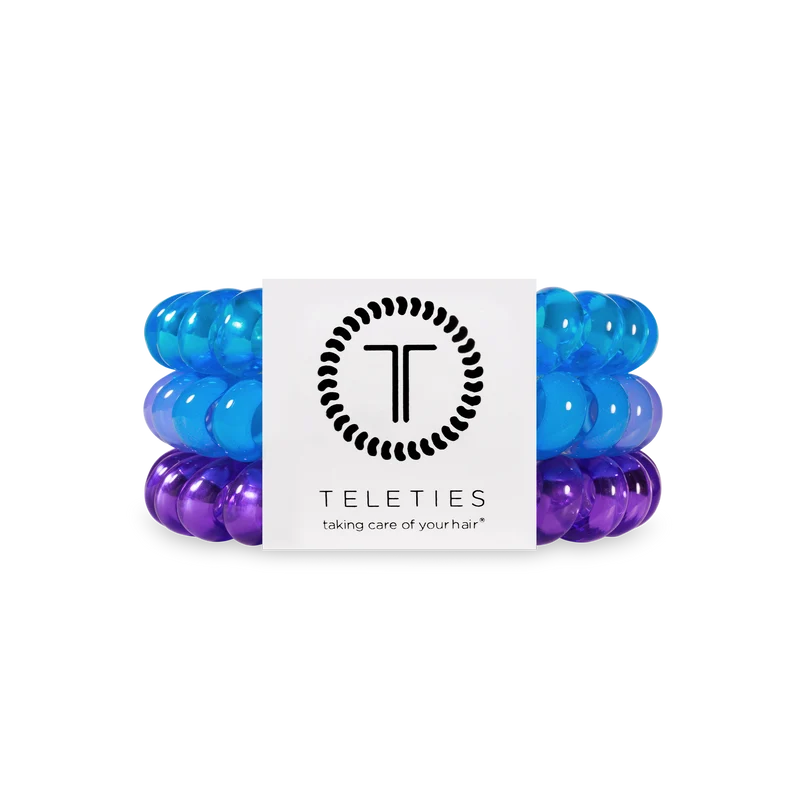 TELETIES Spiral Hair Coils Large Miami Vice 3 Pack