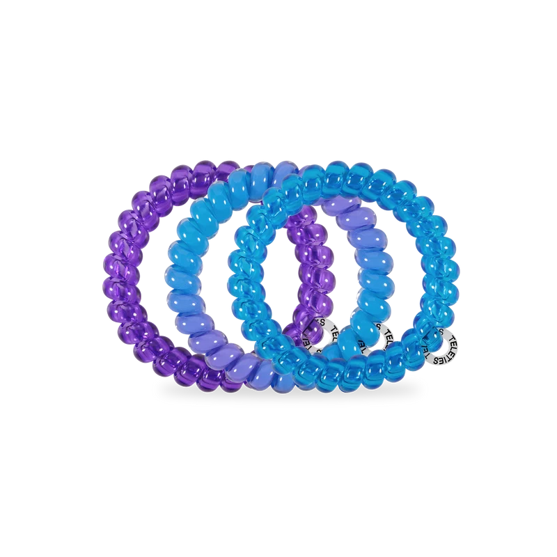 TELETIES Spiral Hair Coils Large Miami Vice 3 Pack