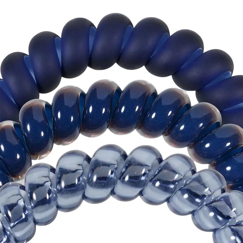 Teleties Large Hair Ties 3pk Set Nightfall Navy