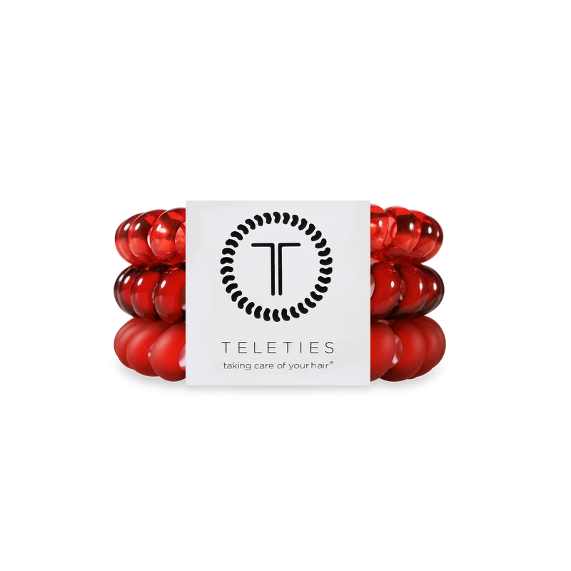 TELETIES Spiral Hair Coils Large Red Carpet Ready Hair Ties