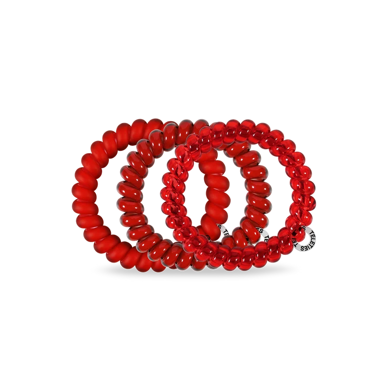 TELETIES Spiral Hair Coils Large Red Carpet Ready Hair Ties