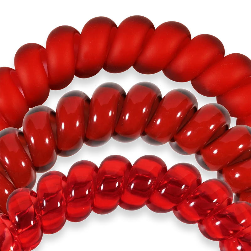 TELETIES Spiral Hair Coils Large Red Carpet Ready Hair Ties