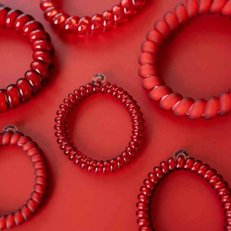 TELETIES Spiral Hair Coils Large Red Carpet Ready Hair Ties