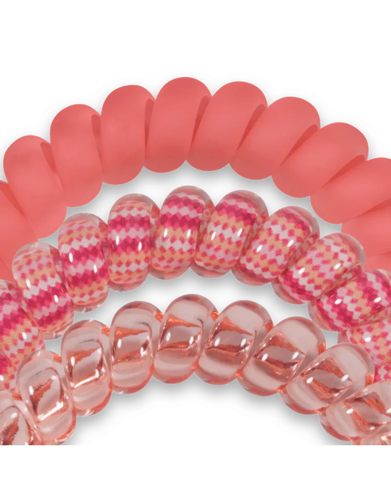 Teleties Dreamsicle Large Hair Ties 3 Pack Peach