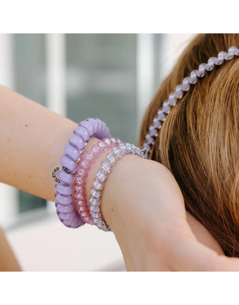 TELETIES Large Hair Ties Lavender Mist 3 Pack
