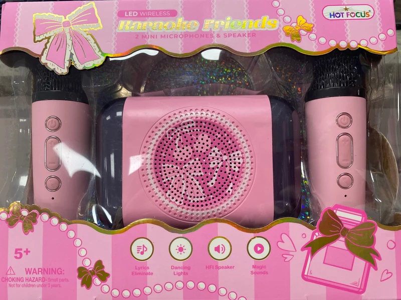 Hot Focus Karaoke Friend Bowtiful Microphone For Tween Girls