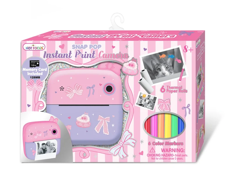 Hot Focus Snap Pop Instant Print Camera Bowtiful