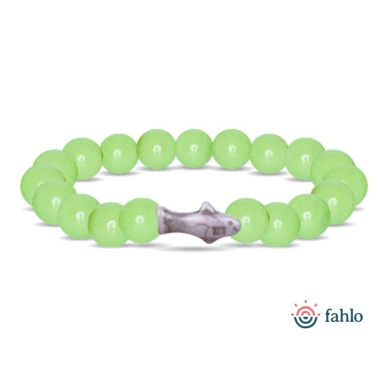Fahlo The Voyage Shark Glow-in-the-Dark Tracking Bracelet - Sage