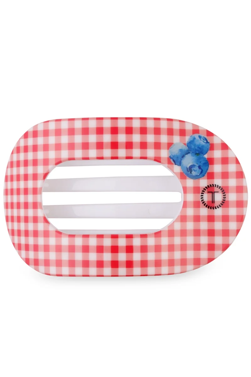 Teleties Flat Round Hair Clip Blueberry Farms Medium