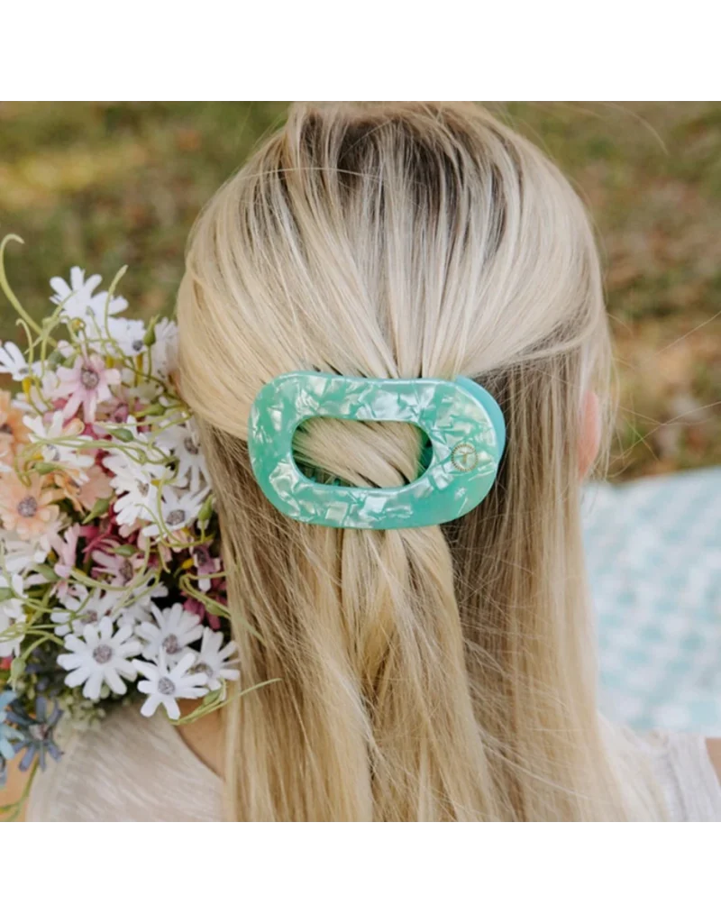 Teleties Spring Splash Medium Flat Round Hair Clip