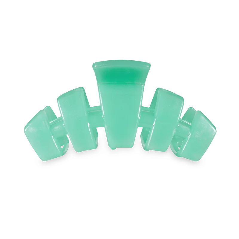 TELETIES Medium Classic Hair Clip Spring Splash Green