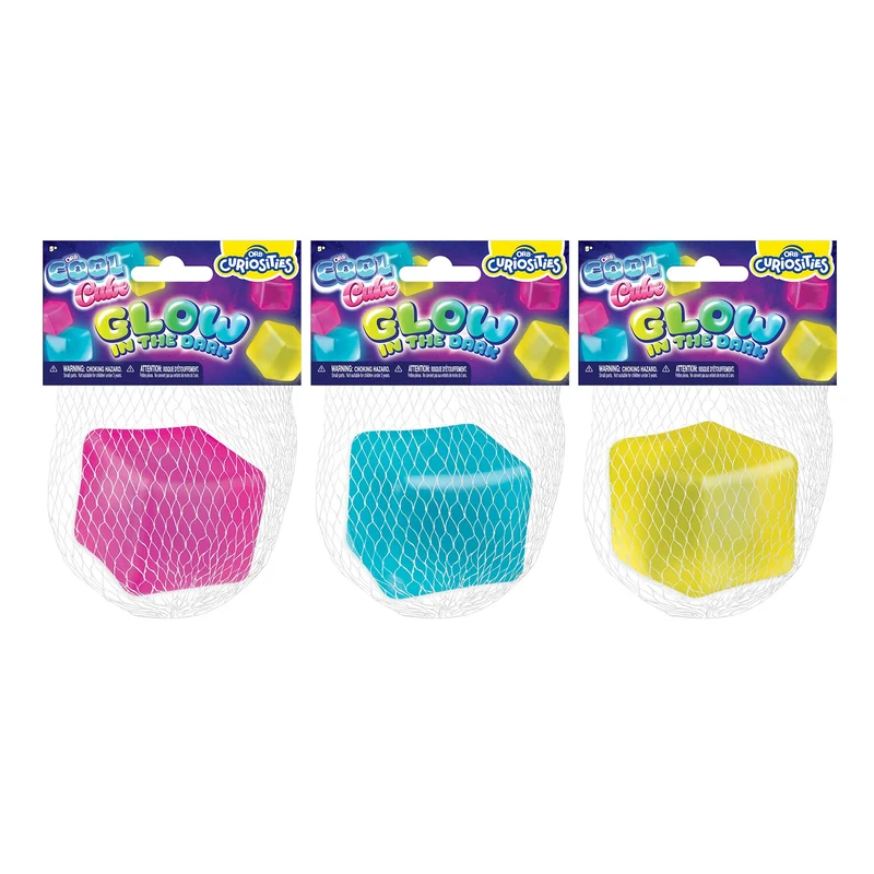Orb Toys Cool Cubes Glow-in-the-Dark Slow-Rise Squishy Toy